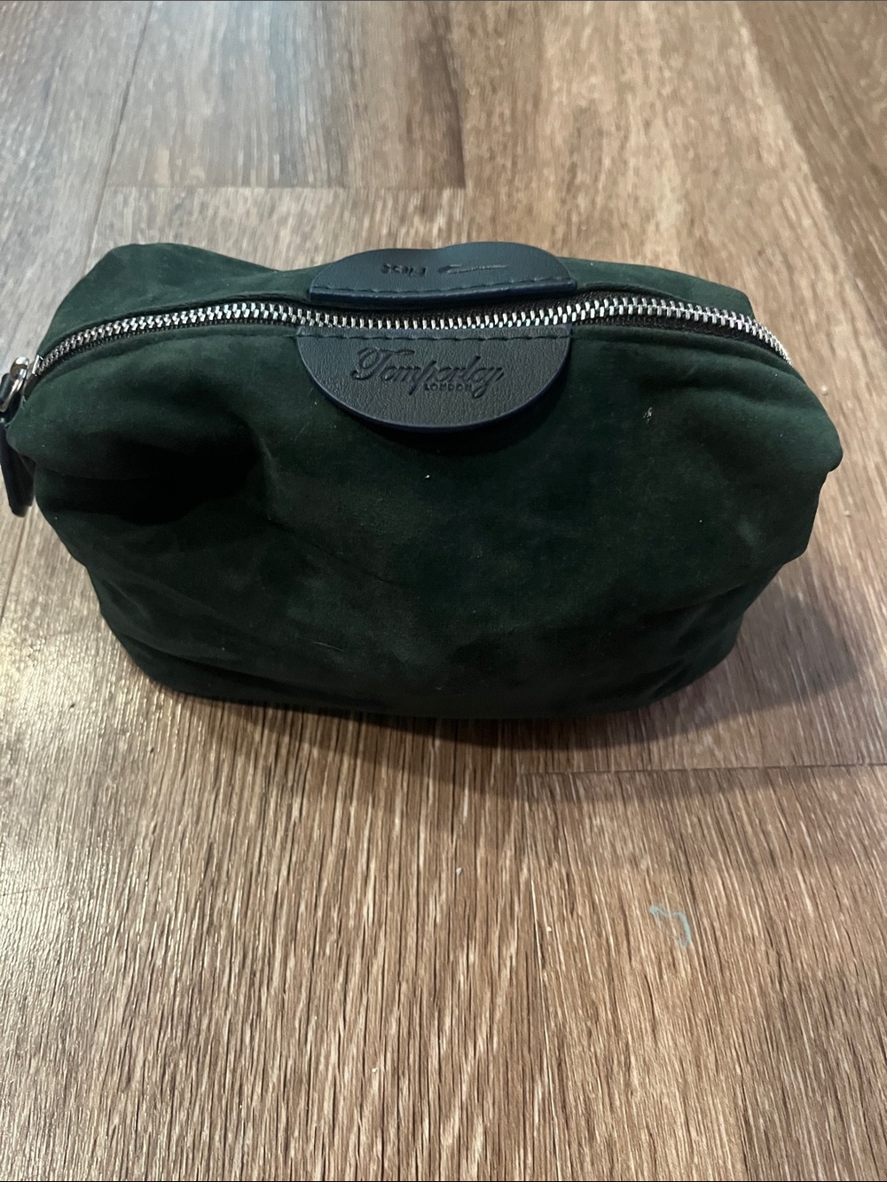Temperley London with British Airways Dark Green Suede Toiletry Pouch